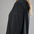 Black Montane Women's Alhena Merino Blend Hoodie Model 4 FALHOBLA