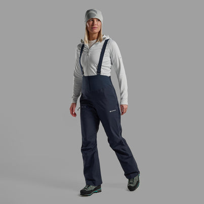 Eclipse Blue Montane Women's Alta Waterproof Pants Front FALTPECL