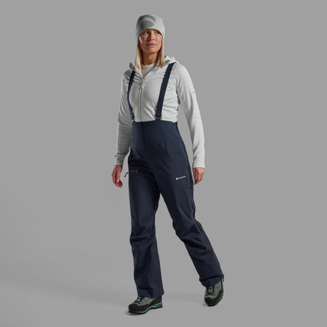 Eclipse Blue Montane Women's Alta Waterproof Pants Front FALTPECL