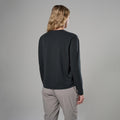 Black Montane Women's Alhena Merino Blend Long Sleeve T-Shirt Model Back FALSTBLA
