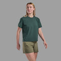 Deep Forest Montane Women's Alhena Merino Blend T-Shirt Model Front FALTSDFO