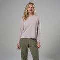 Oyster Montane Women's Alhena Merino Blend Long Sleeve T-Shirt Model Front FALSTOYS