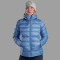 Cornflower Montane Women's Anti-Freeze XT Hooded Down Jacket Model 3 FAXTHCOR