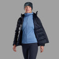 Eclipse Blue Montane Women's Anti-Freeze XT Hooded Down Jacket Model 7 FAXTHECL