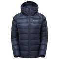Eclipse Blue Montane Women's Anti-Freeze XT Hooded Down Jacket Front FAXTHECL