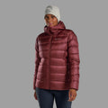 Sumac Montane Women's Anti-Freeze XT Hooded Down Jacket Model Front FAXTHSUM