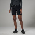 Black Montane Women's Caelum Shorts  Model Front FCAESBLA