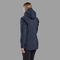 Eclipse Blue Montane Women's Cetus Waterproof Jacket Model Back FCTJAECL