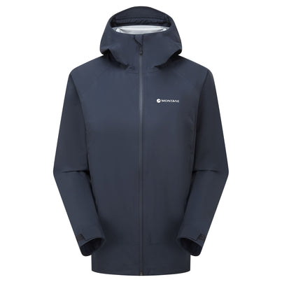 Eclipse Blue Montane Women's Cetus Waterproof Jacket Front FCTJAECL