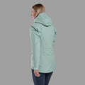 Sea Mist Montane Women's Cetus Waterproof Jacket Model Back FCTJASEA