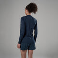 Eclipse Blue Montane Women's Dart Nano Long Sleeve T-Shirt Model Back FDNLSECL
