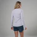 Lilac Haze Montane Women's Dart Nano Long Sleeve T-Shirt Model Back FDNLSLIL