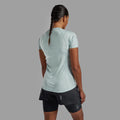 Sea Mist Montane Women's Dart Nano T-Shirt Model Back FDNTSSEA