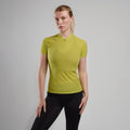 Citrus Spring Montane Women's Dart Nano Zip T-Shirt Model Front FDNZTCSP