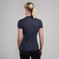 Eclipse Blue Montane Women's Dart Nano Zip T-Shirt Model 3 FDNZTECL