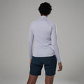 Lilac Haze Montane Women's Dart Zip Neck T-Shirt Model Back FDRZILIL