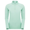 Sea Mist Montane Women's Dart Zip Neck T-Shirt Front FDRZISEA