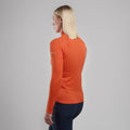 Tigerlily Montane Women's Dart Zip Neck T-Shirt Model Back FDRZITIG