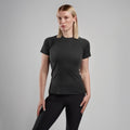 Black Montane Women's Dart T-Shirt Model Front FDTTSBLA