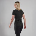 Black Montane Women's Dart T-Shirt Model Back FDTTSBLA