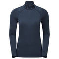 Eclipse Blue Montane Women's Dart XT Thermal Zip Neck T-Shirt Front FDXZNECL