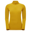Ginkgo Gold Montane Women's Dart XT Thermal Zip Neck T-Shirt Front FDXZNGIN