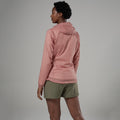 Pink Clay Montane Women's Featherlite Hooded Windproof Jacket Model Back FFELHPCL