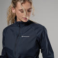 Eclipse Blue Montane Women's Featherlite Windproof Jacket Model 3 FFELJECL