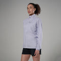 Lilac Haze Montane Women's Featherlite Windproof Jacket Model Front FFELJLIL