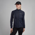 Eclipse Blue Montane Women's Featherlite Windproof Jacket Model Front FFLJKECL