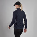 Eclipse Blue Montane Women's Featherlite Windproof Jacket Model Back FFLJKECL