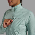 Sea Mist Montane Women's Featherlite Windproof Jacket Model 4 FFLJKSEA
