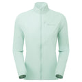 Sea Mist Montane Women's Featherlite Windproof Jacket Front FFLJKSEA