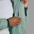 Sea Mist Montane Women's Fortes Lite Hooded Insulated Jacket Model 6 FFOLHSEA