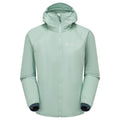 Sea Mist Montane Women's Fortes Lite Hooded Insulated Jacket Front FFOLHSEA