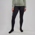 Black Montane Women's Fury Fleece Pants Model Front FFRPABLA