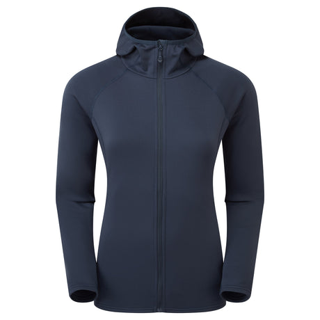 Eclipse Blue Montane Women's Fury Lite Hooded Fleece Jacket Front FFULHECL