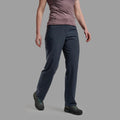 Eclipse Blue Montane Women's Genoa Lite Pants Model Front FGLPRECL