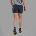 Eclipse Blue Montane Women's Genoa Lite Shorts Model Back FGLSHECL