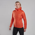 Tigerlily Montane Women's Icarus Lite Hooded Jacket Model Front FICLHTIG