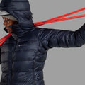 Eclipse Blue Montane Women's Kamen Hooded Down Jacket Model 5 FKAHOECL