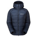 Eclipse Blue Montane Women's Kamen Hooded Down Jacket Front FKAHOECL