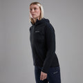 Black Montane Women's Khamsin Hooded Softshell Jacket Model 5 FKHAHBLA