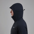 Black Montane Women's Khamsin Hooded Softshell Jacket Model 8 FKHAHBLA