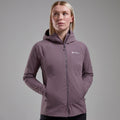 Moonscape Montane Women's Khamsin Hooded Softshell Jacket Model 3 FKHAHMOO