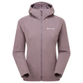 Moonscape Montane Women's Khamsin Hooded Softshell Jacket Front FKHAHMOO