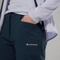 Eclipse Blue Montane Women's Mossa Softshell Pants Model 4 FMOPLECL
