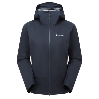 Eclipse Blue Montane Women's Niveus Lite Waterproof Jacket Front FNILJECL