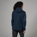 Eclipse Blue Montane Women's Norste XT Waterproof Jacket Model Back FNXTJECL