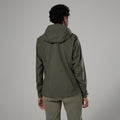 Moss Montane Women's Norste XT Waterproof Jacket Model Back FNXTJMOS